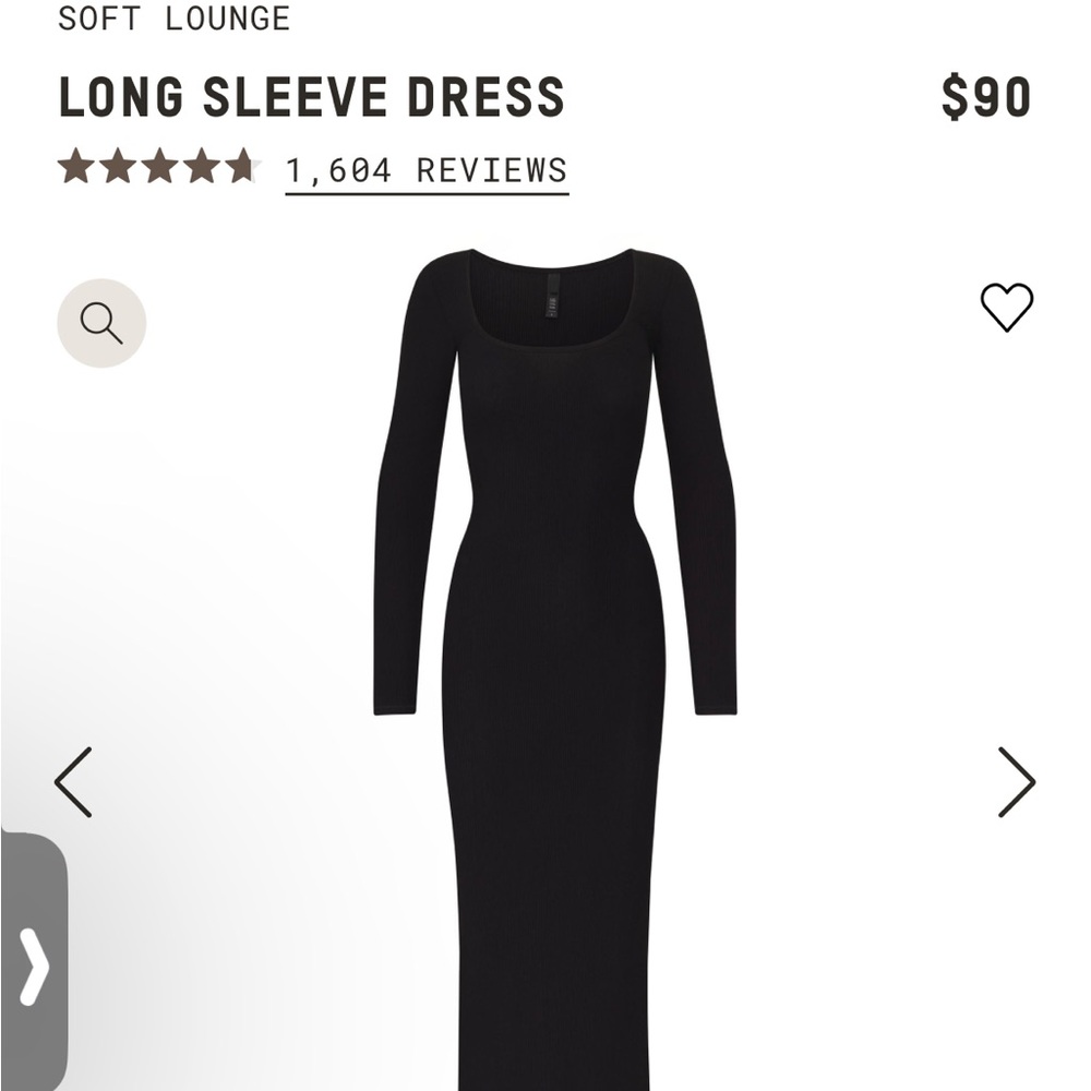 SKIMS SOFT LOUNGE LONG SLEEVE DRESS
4x Never Worn